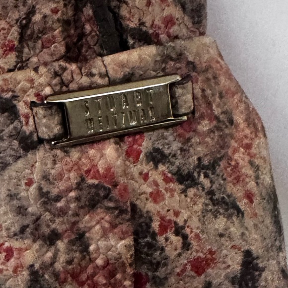 Stuart Weitzman VintageY2K Snake Embossed Leather Hobo Shoulder Bag Animal Print - Picture 9 of 16